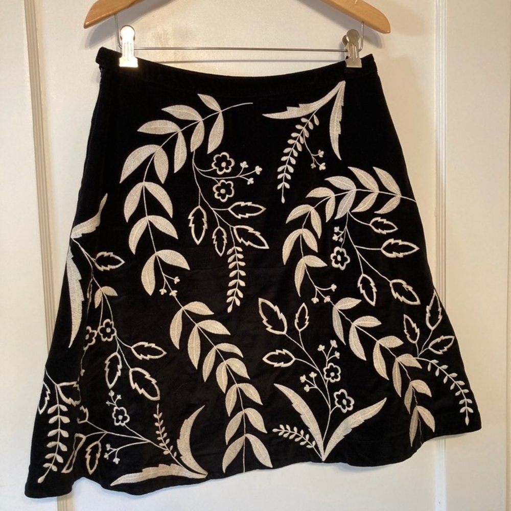 Vintage ODILLE ANTHROPOLOGIE Embroidered Skirt